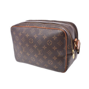 Louis Vuitton Reporter Brown Shoulder Leather Monogram Bag
